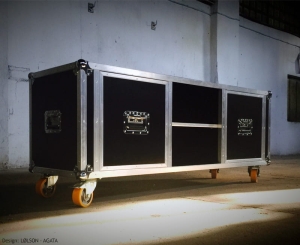 Komoda Tournée Flightcase Style 150 x 50 x 50 cm Black