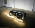 Komoda Tournée Flightcase Style 150 x 50 x 50 cm Black-Film-Mat